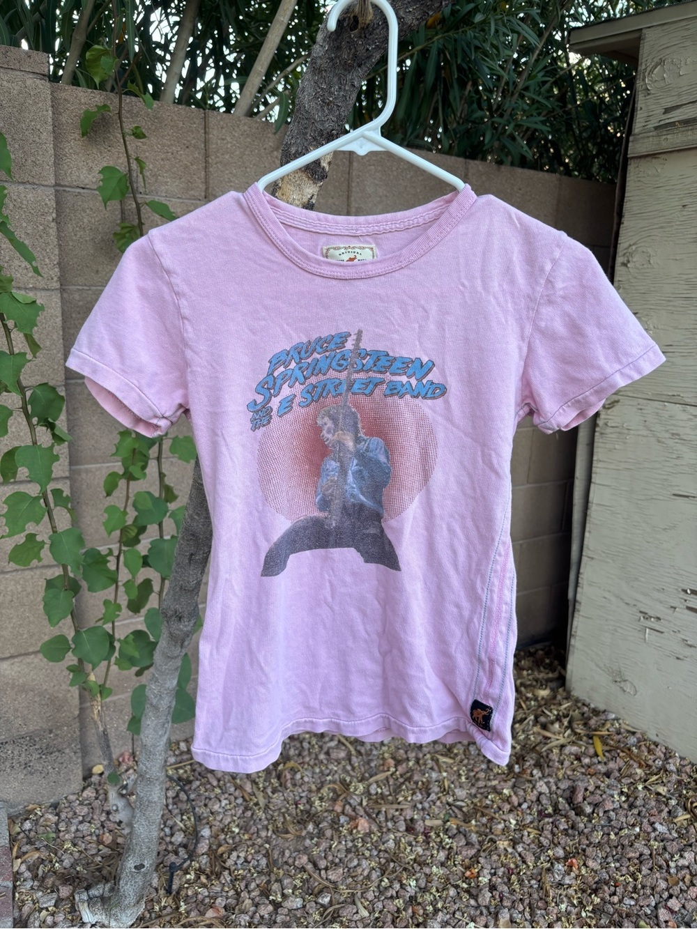 Bruce Springsteen Graphic Tee in Light Pink